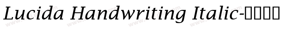 Lucida Handwriting Italic字体转换